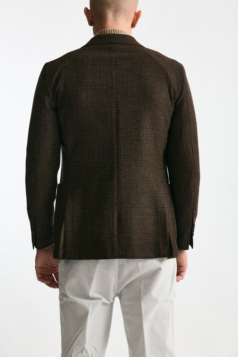 Giacca monopetto Galles marrone uomo Santaniello - 3