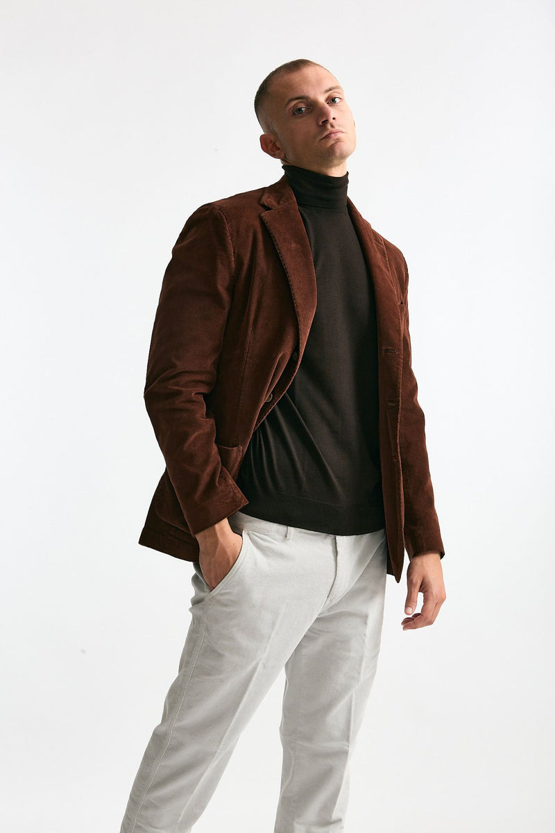 Giacca monopetto ruggine uomo Santaniello - 1