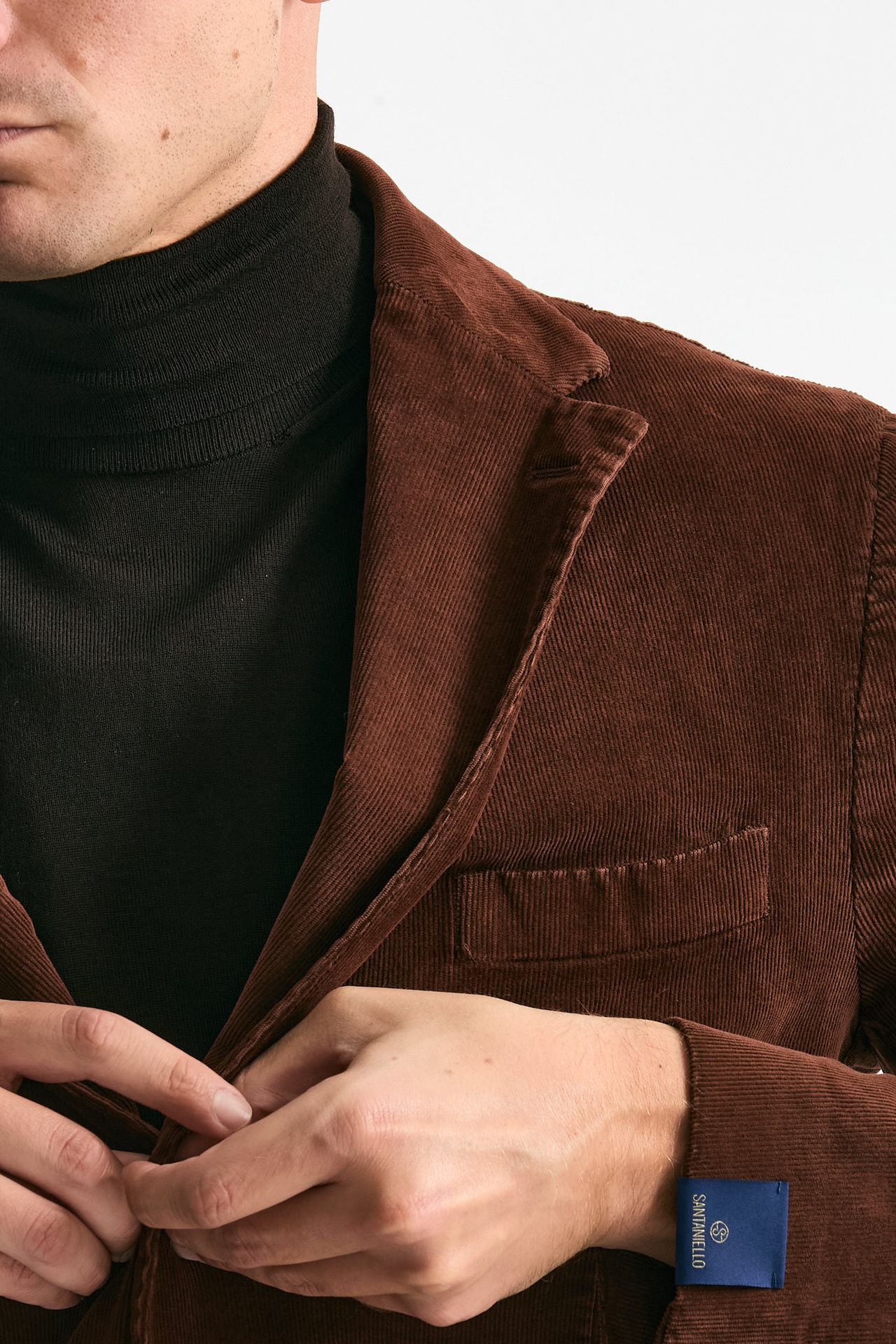 Giacca monopetto ruggine uomo Santaniello - 6