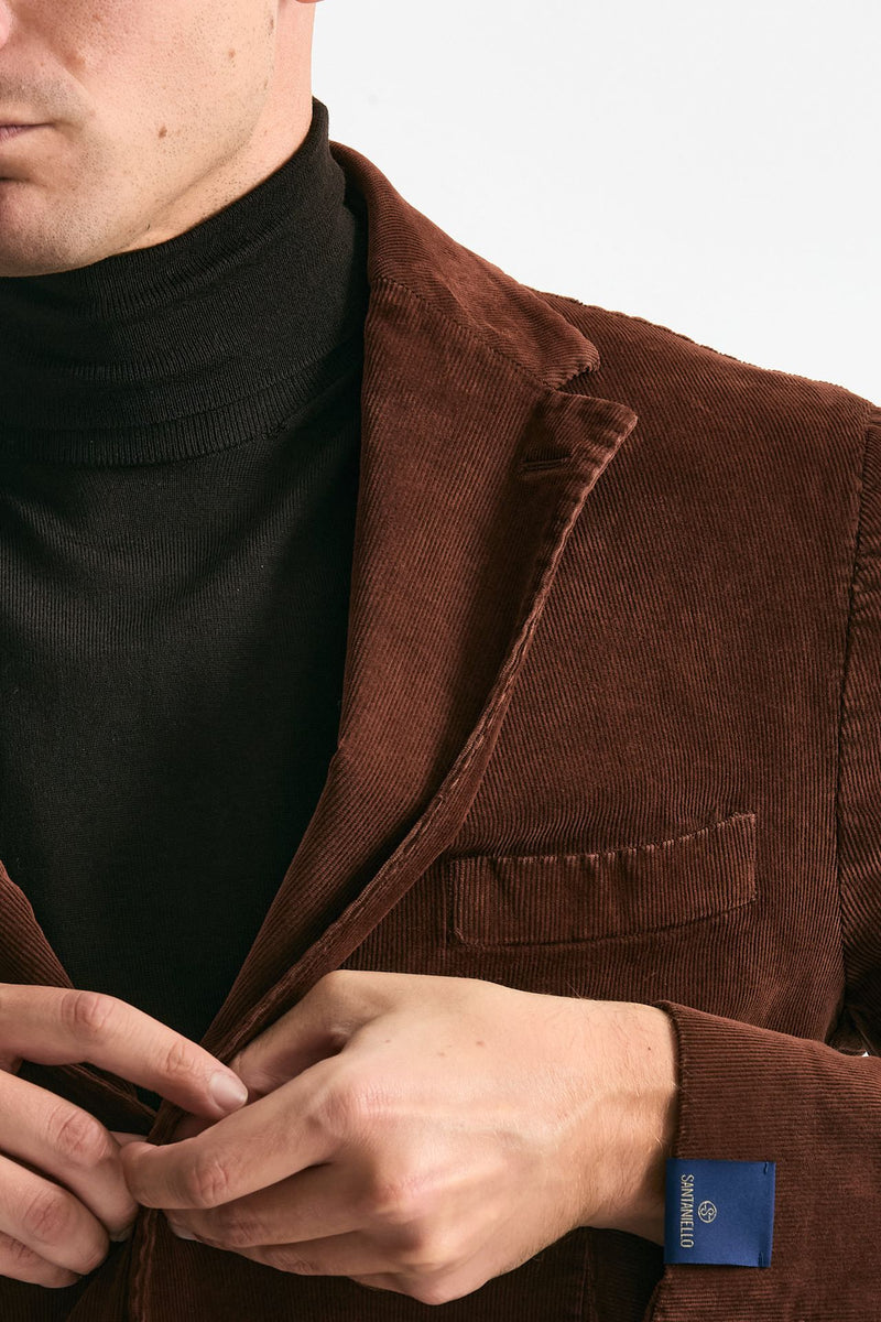 Giacca monopetto ruggine uomo Santaniello - 6