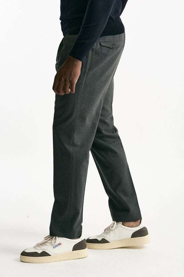 Pantalone in misto lana stretch grigio uomo Santaniello