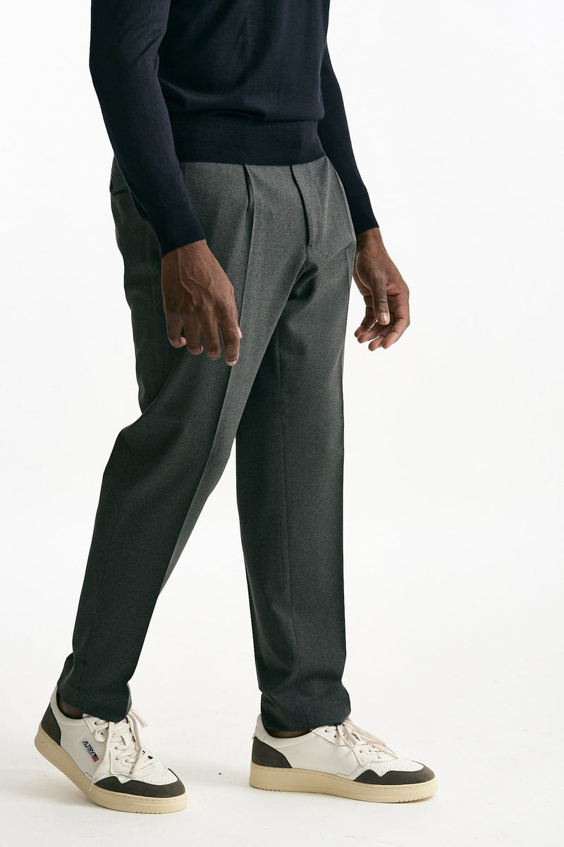 Pantalone in misto lana stretch grigio uomo Santaniello - 4