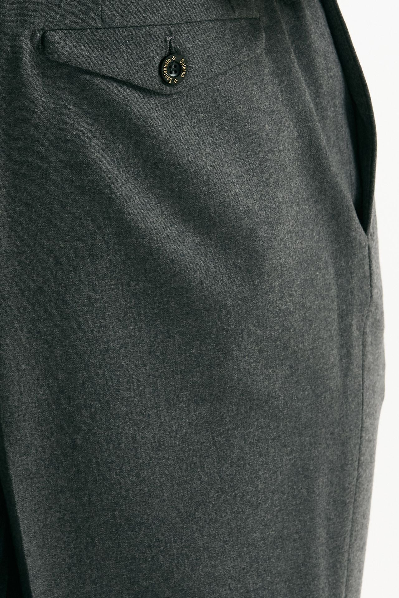 Pantalone in misto lana stretch grigio uomo Santaniello - 7