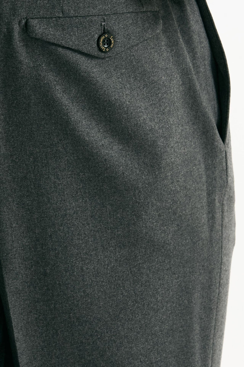 Pantalone in misto lana stretch grigio uomo Santaniello - 7