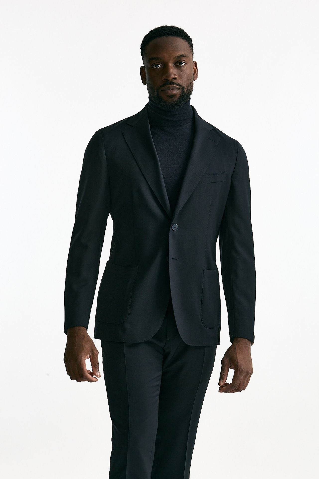 Abito monopetto lana e cashmere blu uomo Santaniello - 2