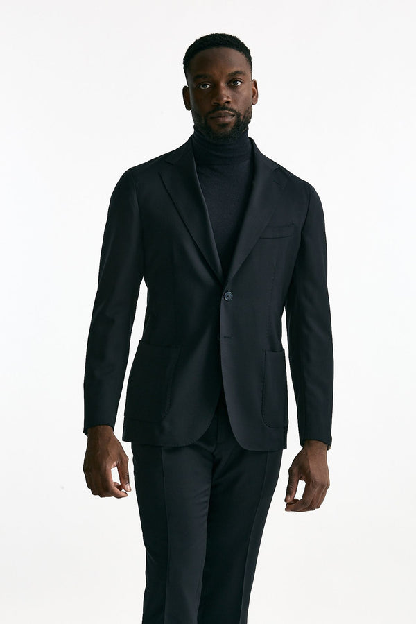 Abito monopetto lana e cashmere blu uomo Santaniello