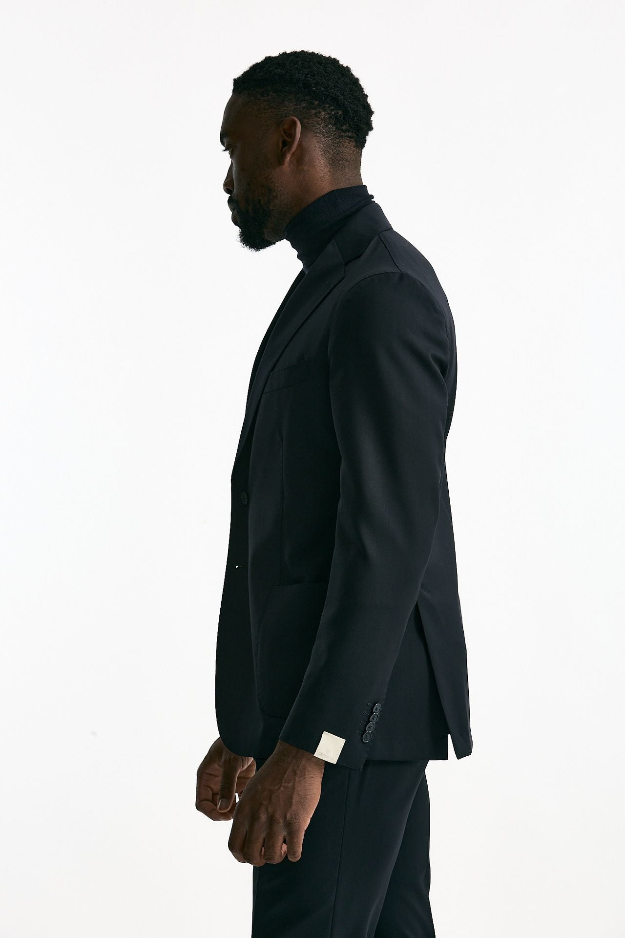 Abito monopetto lana e cashmere blu uomo Santaniello - 3