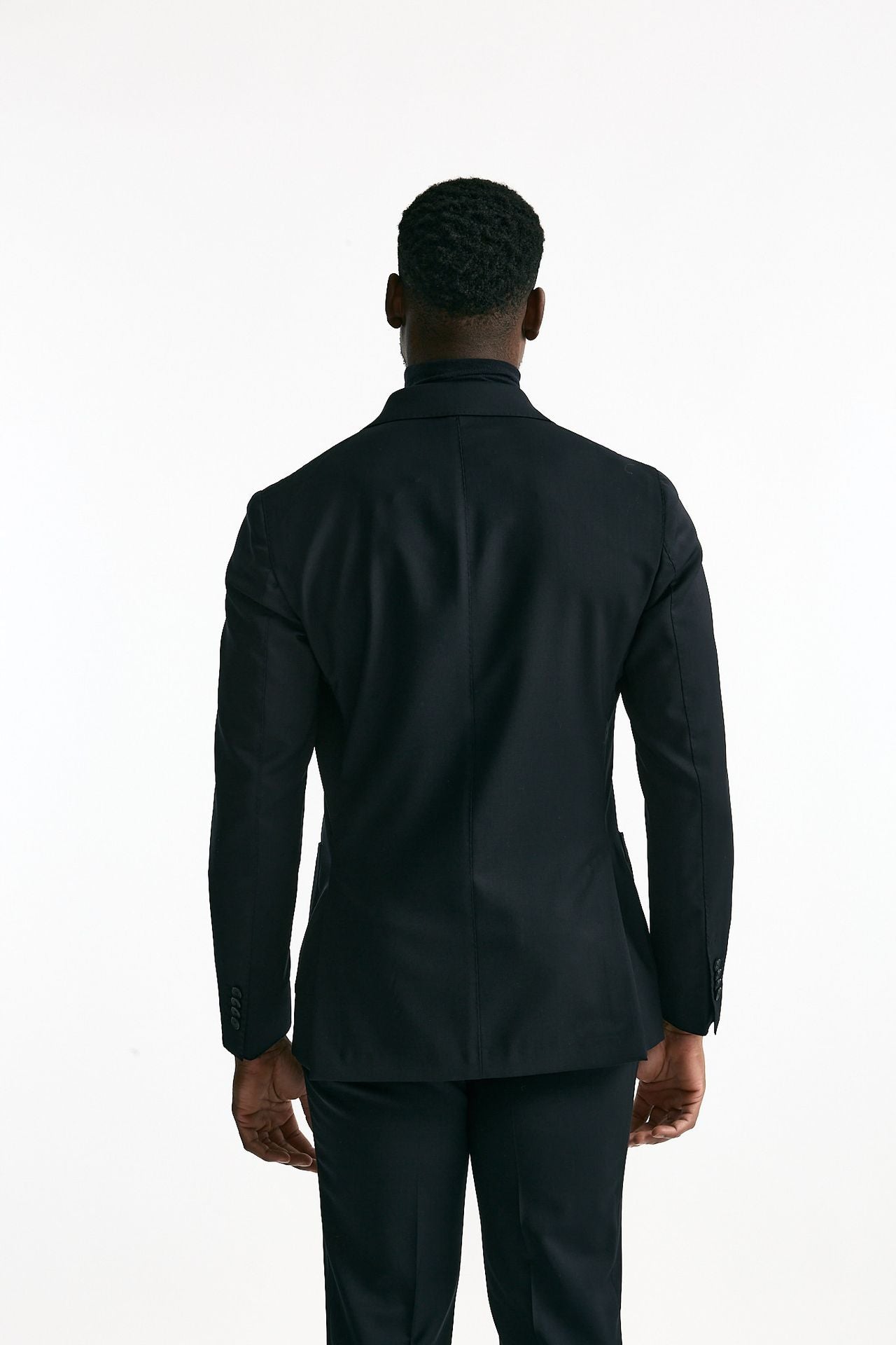 Abito monopetto lana e cashmere blu uomo Santaniello - 4