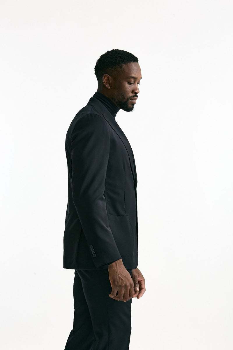 Abito monopetto lana e cashmere blu uomo Santaniello - 5