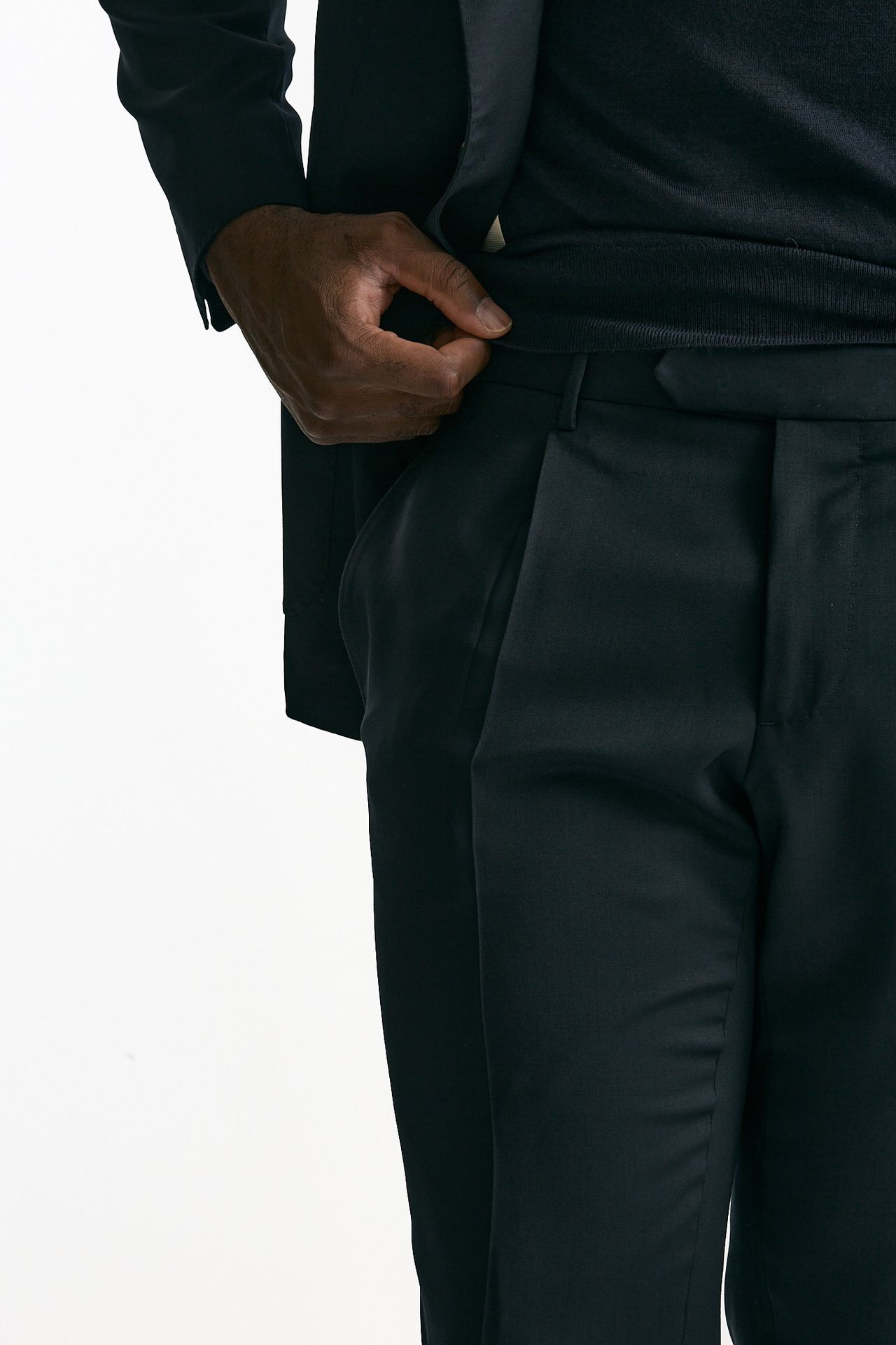 Abito monopetto lana e cashmere blu uomo Santaniello - 8