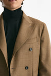 Abito doppiopetto lana e cashmere cammello uomo Santaniello - 6