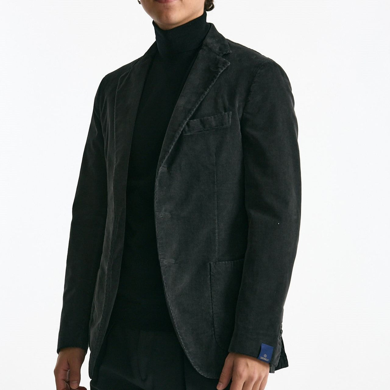 Giacca monopetto velluto grigio uomo Santaniello - 8