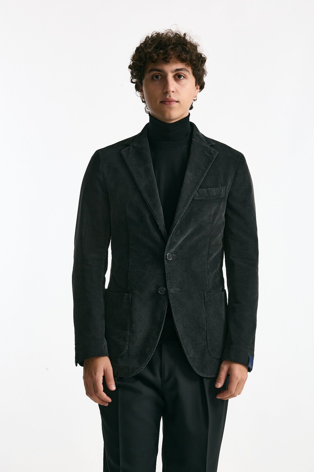 Giacca monopetto velluto grigio uomo Santaniello - 1