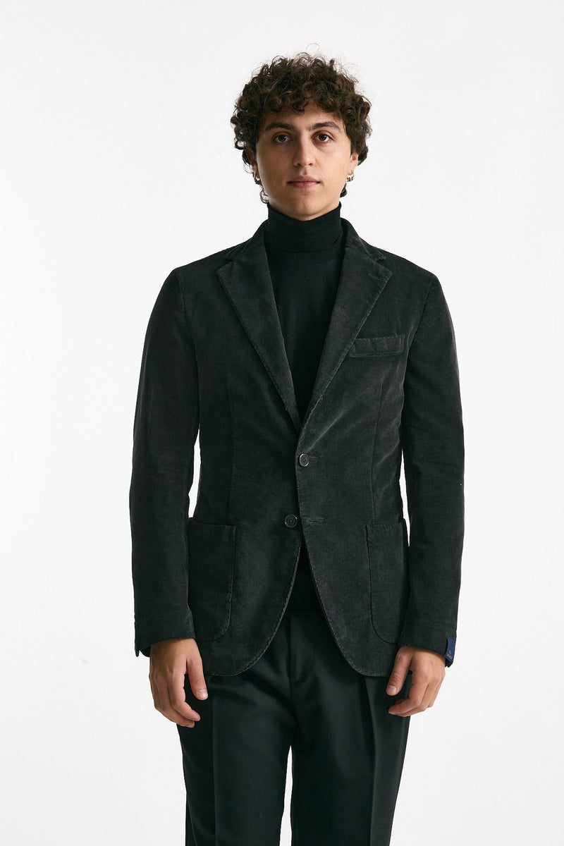 Giacca monopetto velluto grigio uomo Santaniello - 1