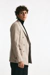 Giacca doppiopetto beige chiaro uomo Santaniello - 1