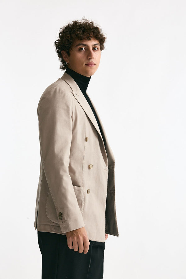 Giacca doppiopetto beige chiaro uomo Santaniello