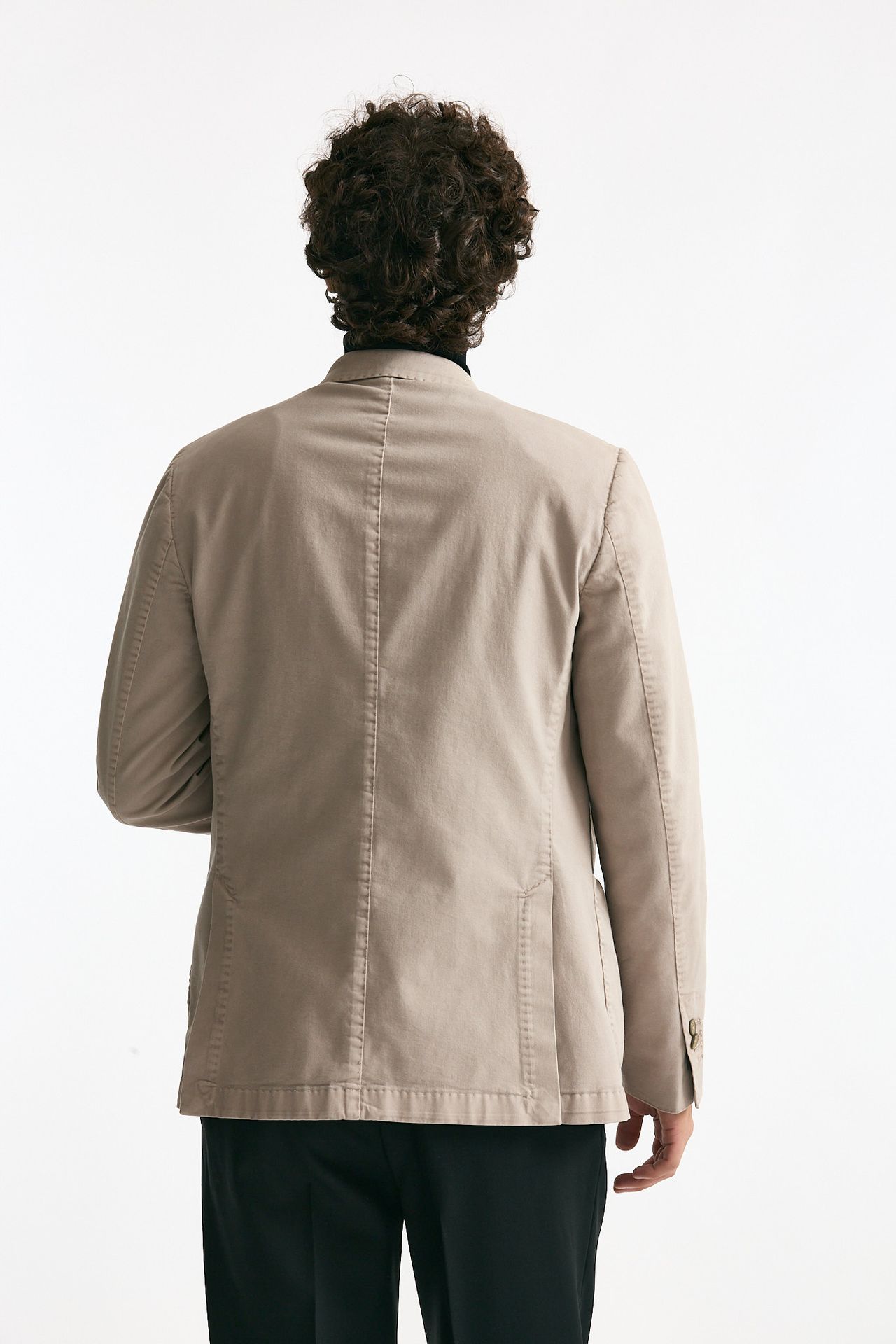 Giacca doppiopetto beige chiaro uomo Santaniello - 3