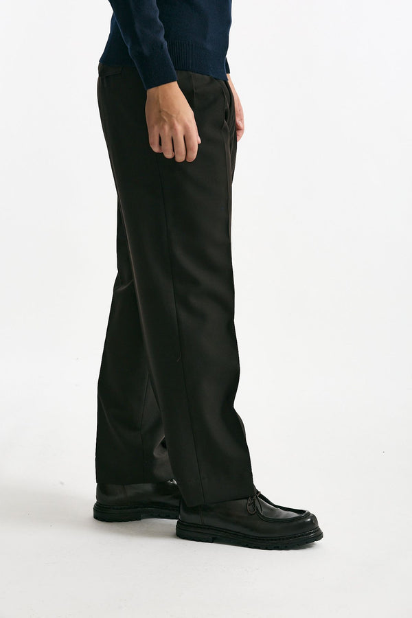 Pantalone in misto lana stretch marrone uomo Santaniello