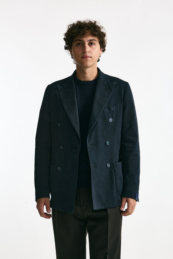 Giacca doppiopetto blu uomo Santaniello