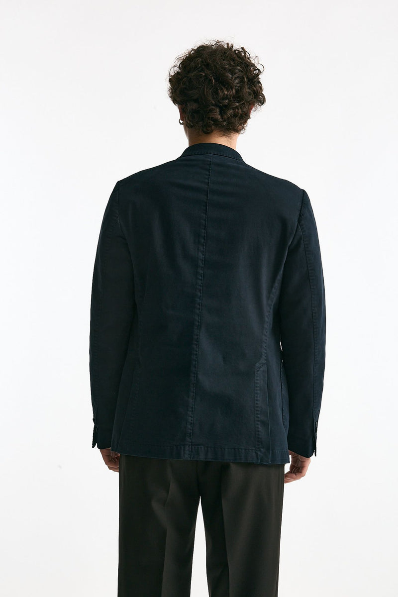 Giacca doppiopetto blu uomo Santaniello - 4