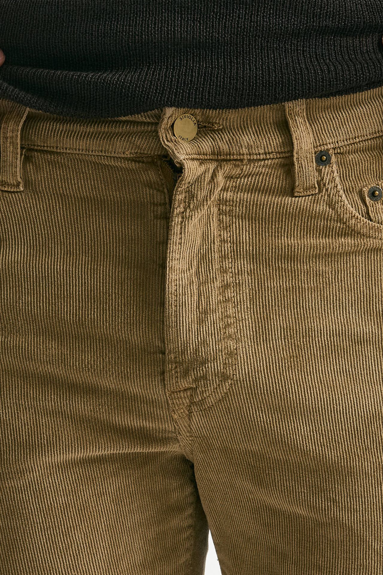 Jeans velluto stretch cammello uomo Siviglia - 6