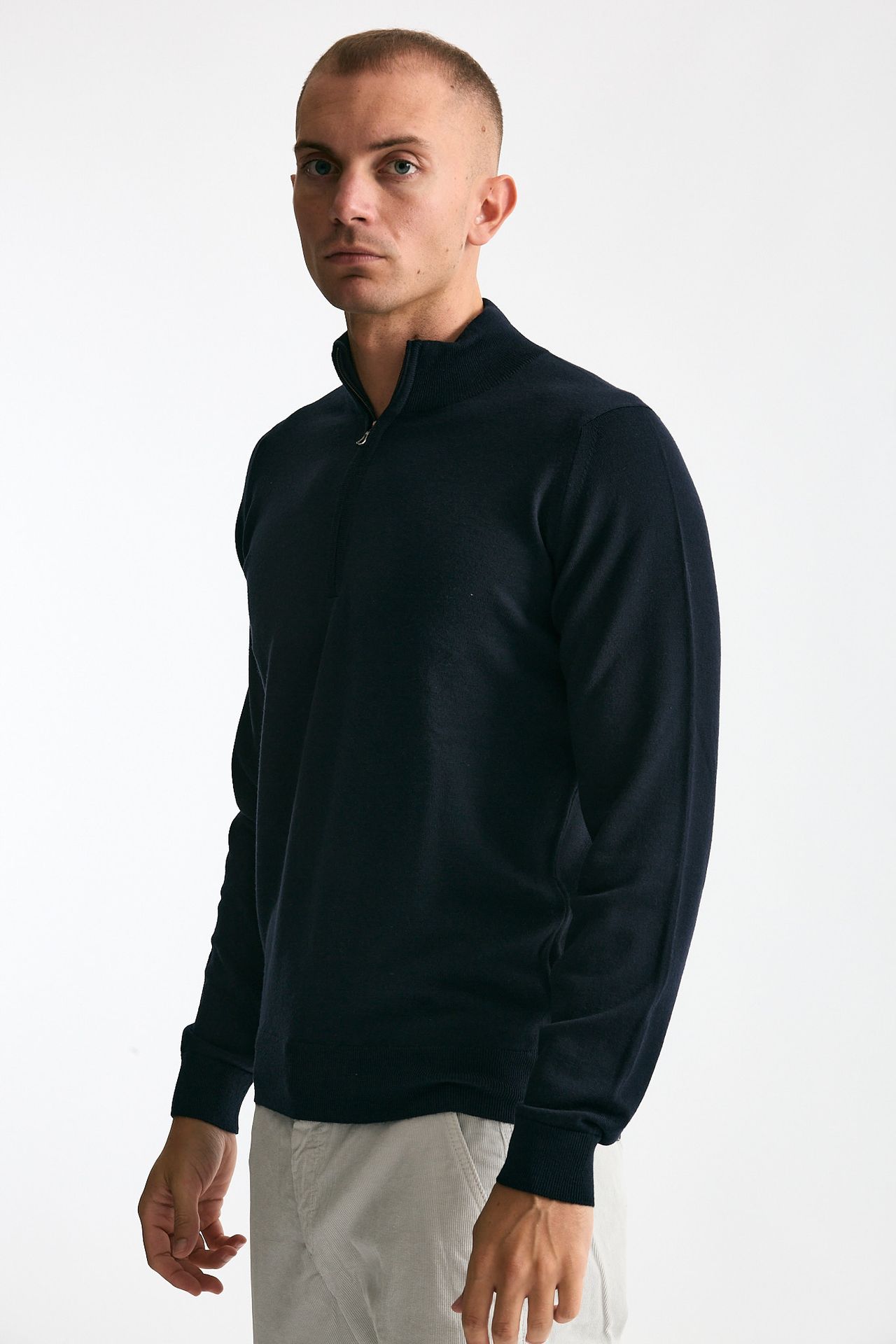 Maglia TAPTON in lana blu uomo John smedley - 3