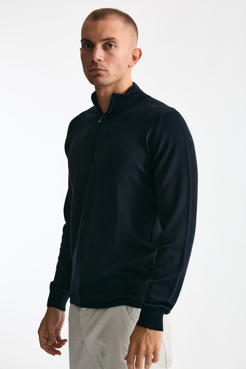 Maglia TAPTON in lana blu uomo John smedley - 3
