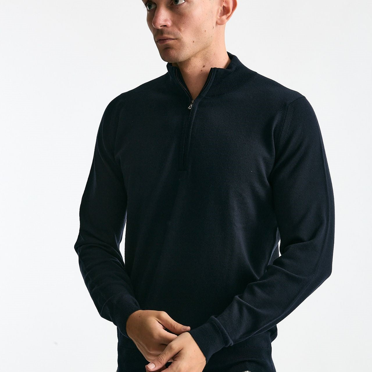 Maglia TAPTON in lana blu uomo John smedley - 6