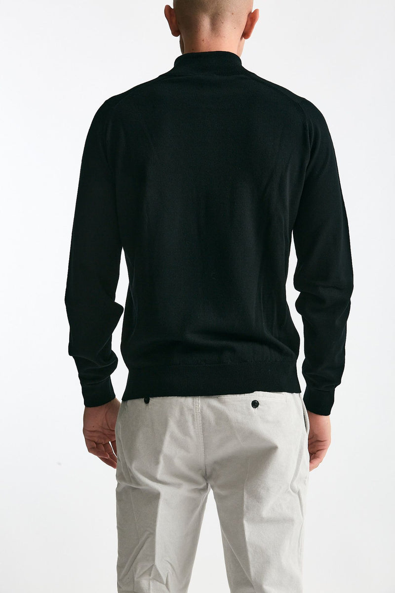 Maglia TAPTON in lana nero uomo John smedley - 3