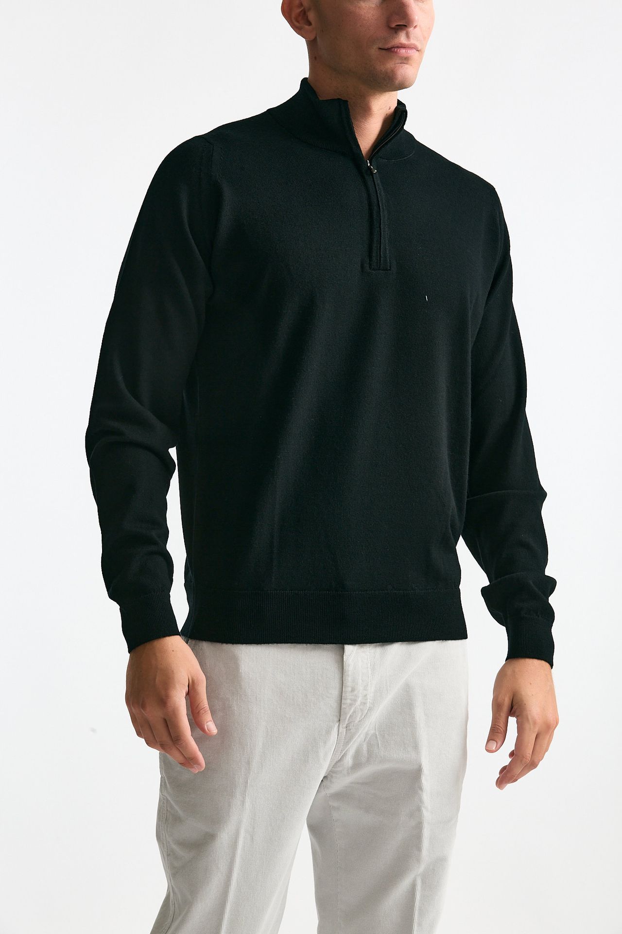 Maglia TAPTON in lana nero uomo John smedley - 4