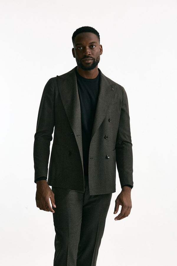 Abito doppiopetto MONTECARLO Galles marrone uomo Tagliatore