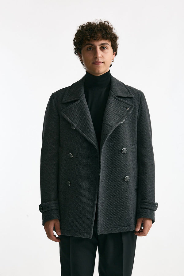 Peacoat in lana grigio uomo Tagliatore