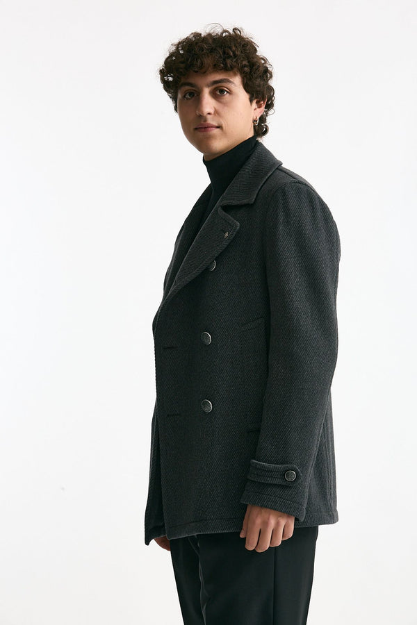 Peacoat in lana grigio uomo Tagliatore