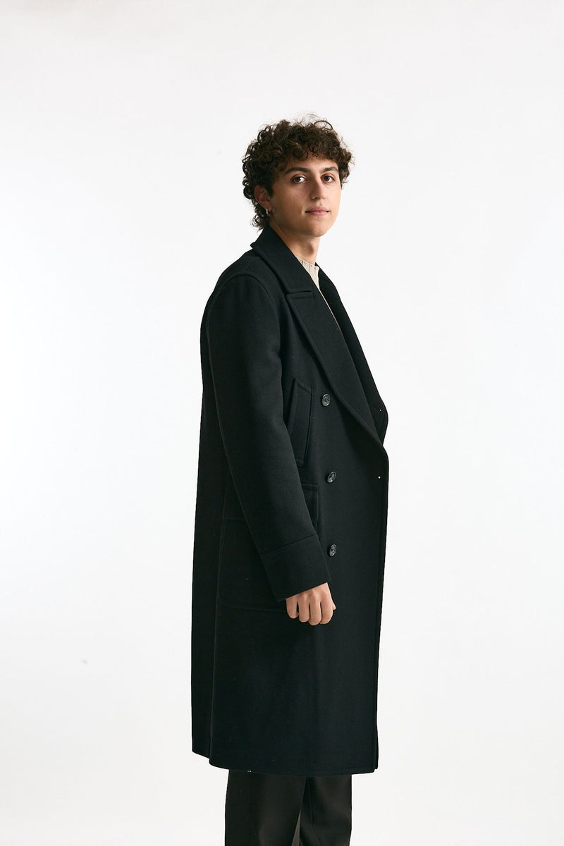 Cappotto PINO LERARIO doppiopetto nero uomo Tagliatore - 2