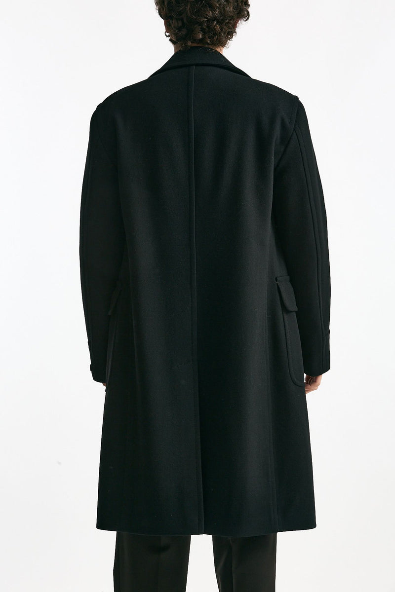 Cappotto PINO LERARIO doppiopetto nero uomo Tagliatore - 3