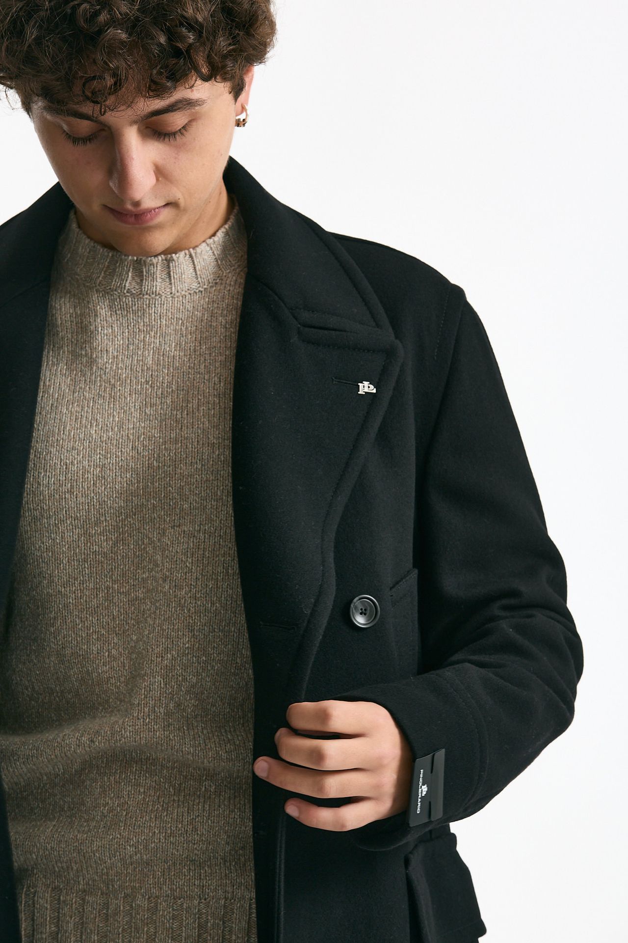 Cappotto PINO LERARIO doppiopetto nero uomo Tagliatore - 5