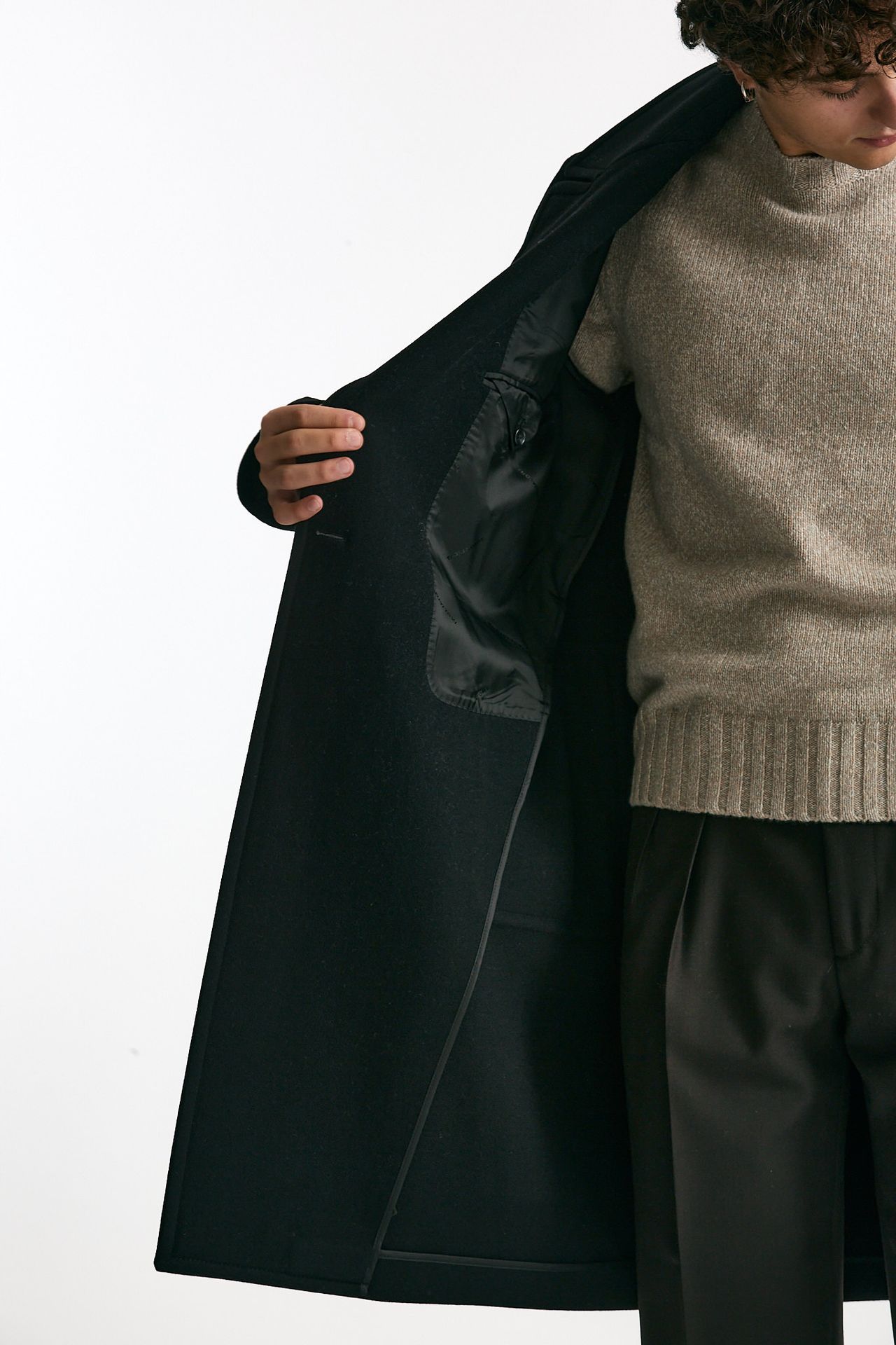 Cappotto PINO LERARIO doppiopetto nero uomo Tagliatore - 6