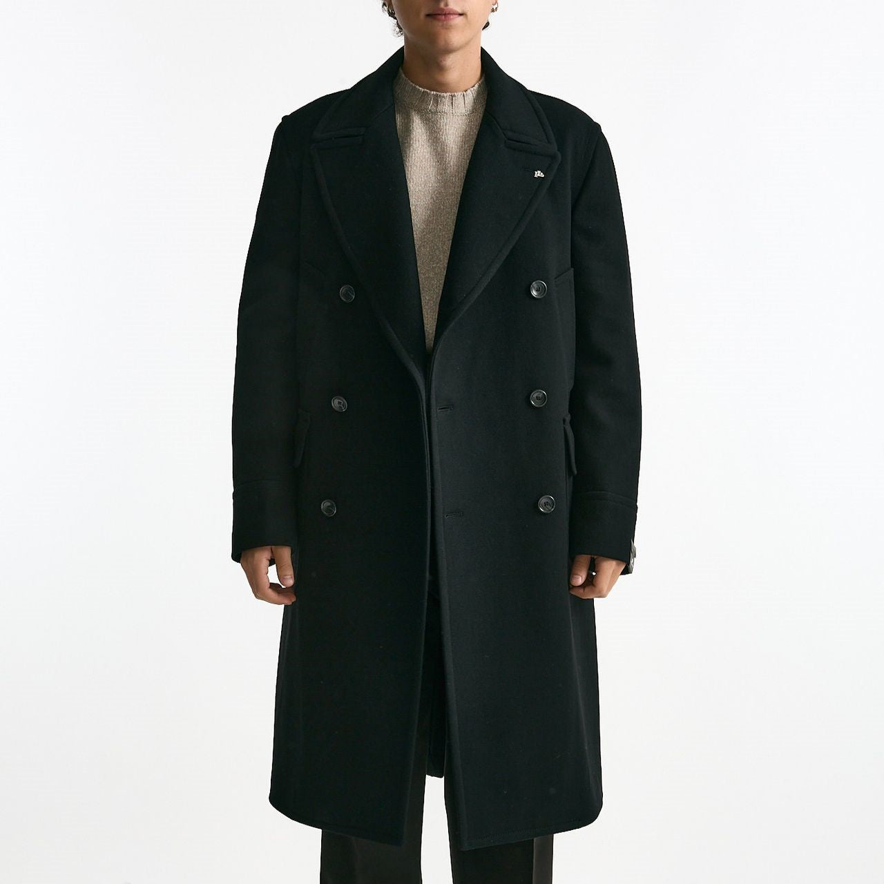 Cappotto PINO LERARIO doppiopetto nero uomo Tagliatore - 8