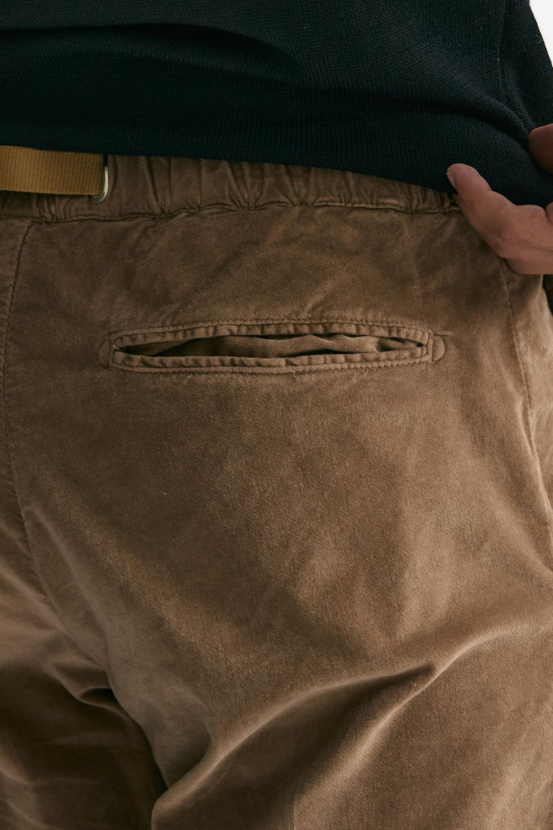 Pantalone in fustagno di cotone cammello uomo White sand - 7