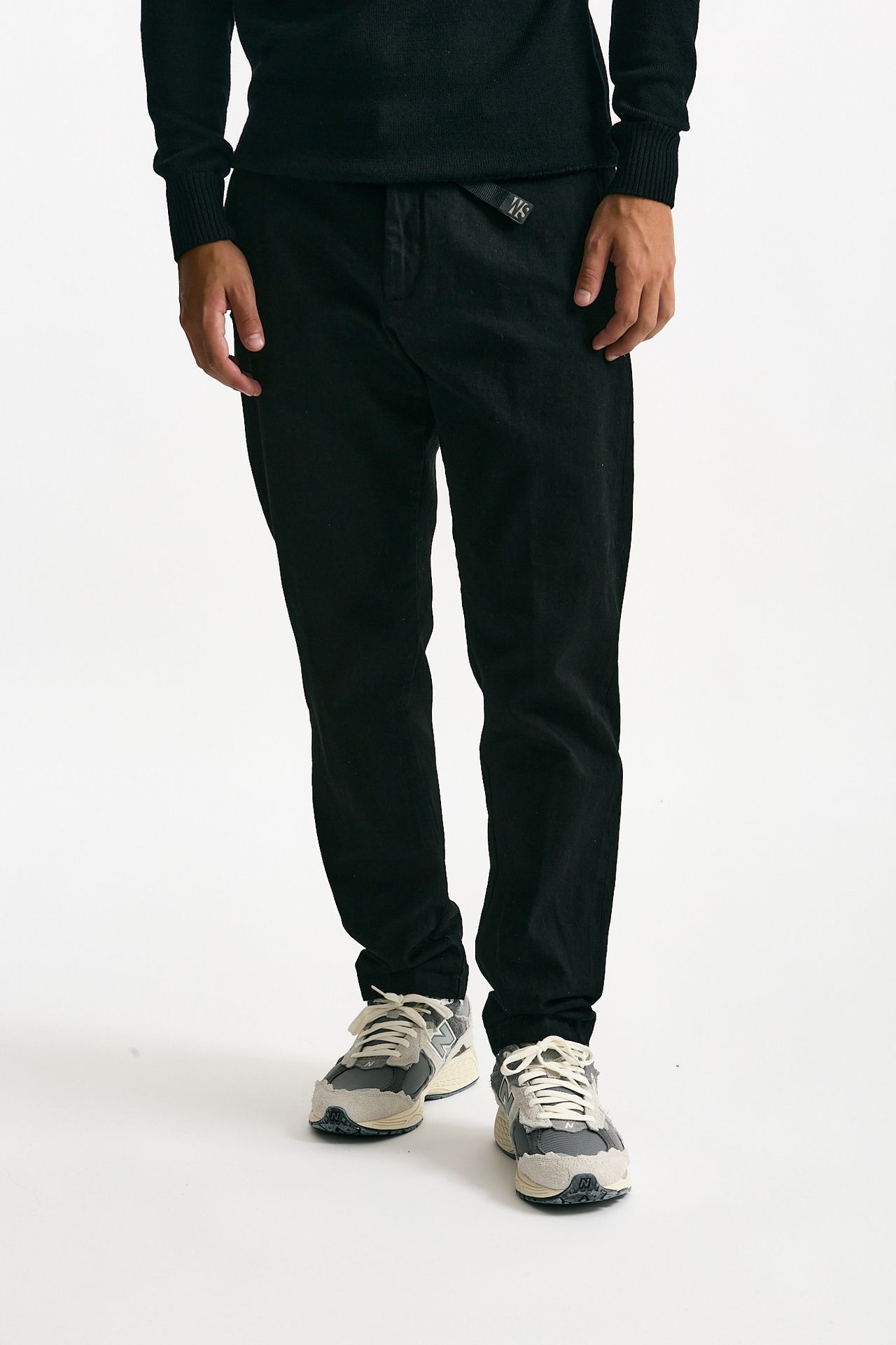 Pantalone in denim di cotone fermo nero uomo White sand - 1