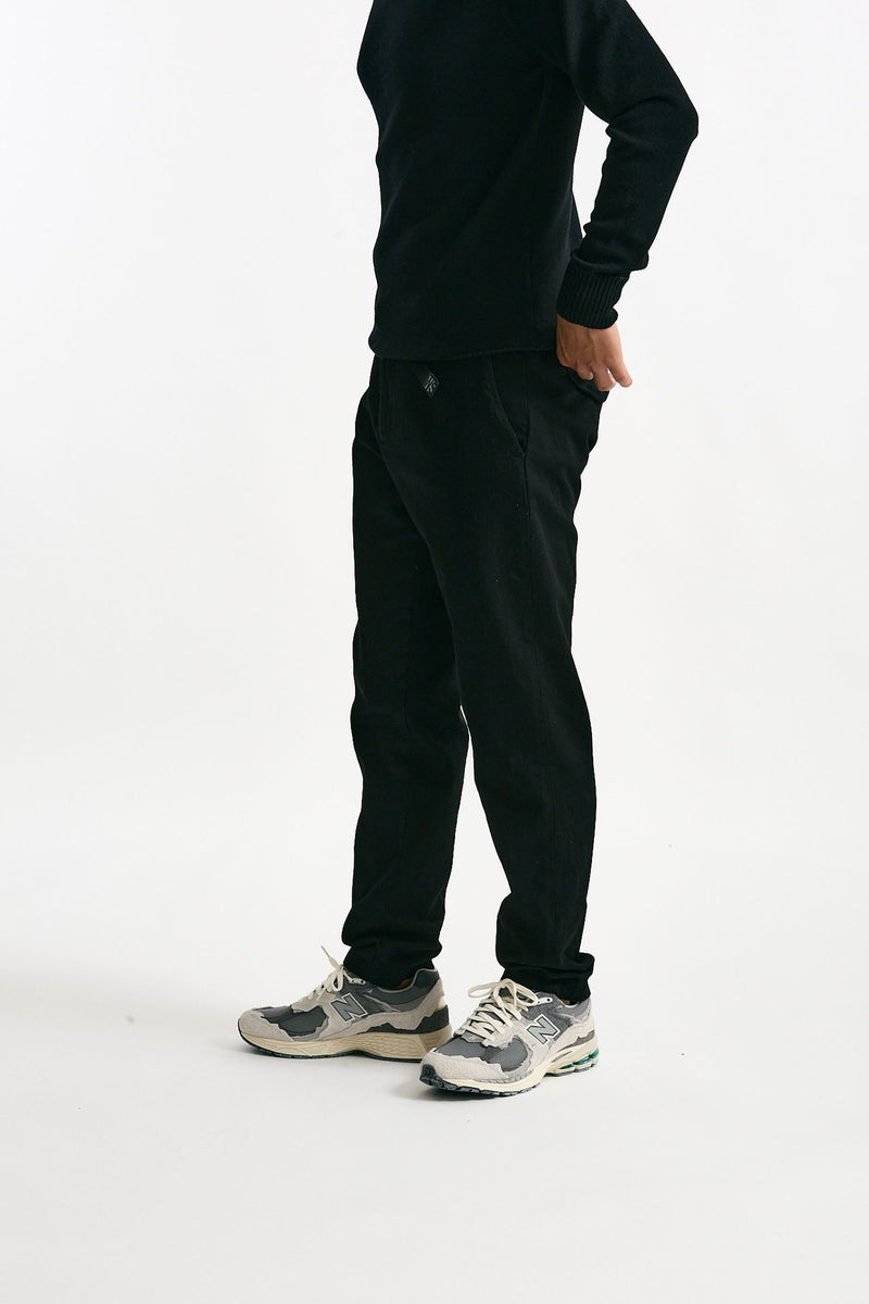 Pantalone in denim di cotone fermo nero uomo White sand - 4