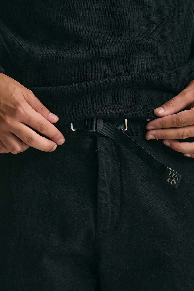 Pantalone in denim di cotone fermo nero uomo White sand - 6