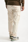 Pantalone in velluto di cotone stretch panna uomo White sand - 4
