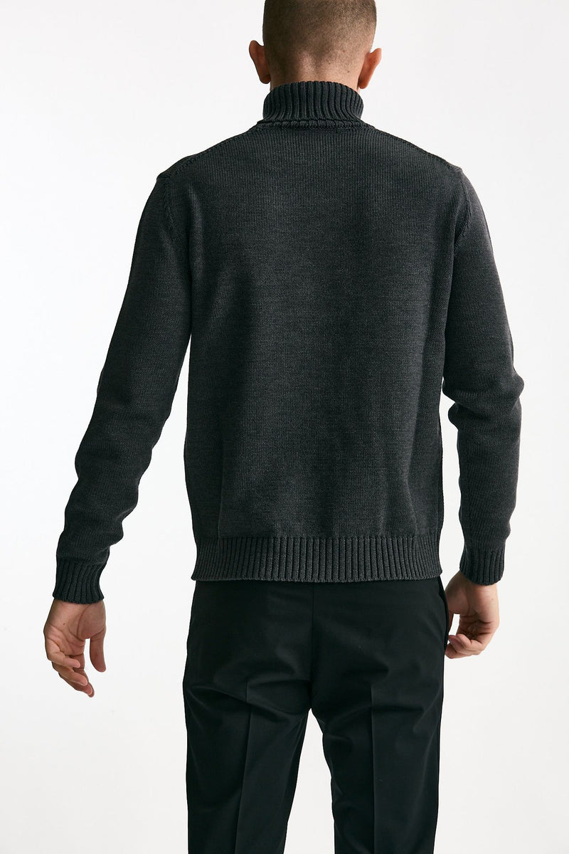 Dolcevita in lana grigio uomo Zanone - 3