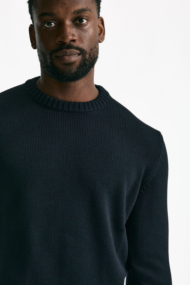 Maglia girocollo in lana blu uomo Zanone - 5