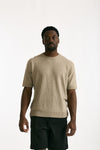 T shirt in lino e poliammide beige uomo Atomo factory - 2