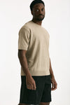 T shirt in lino e poliammide beige uomo Atomo factory - 1