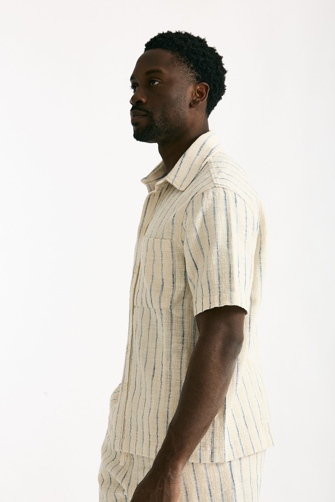 Camicia in misto cotone rigato uomo Atomo factory - 3