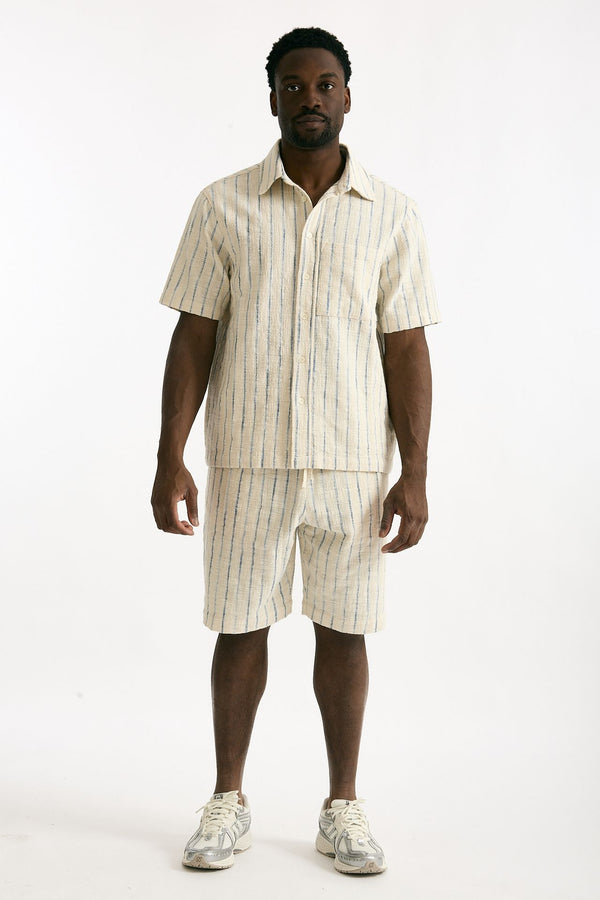 Camicia in misto cotone rigato uomo Atomo factory
