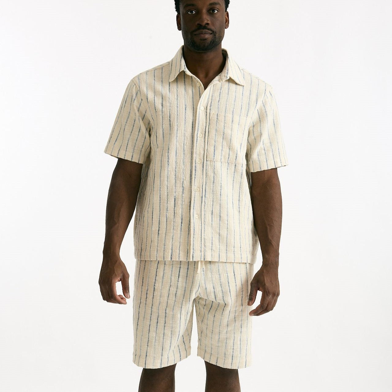 Camicia in misto cotone rigato uomo Atomo factory - 6